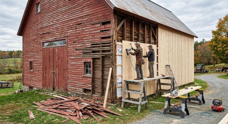Barn Siding Replacement in Richmond, MA