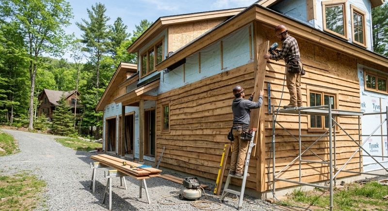 Faux Wood Siding Installation in Lee, MA