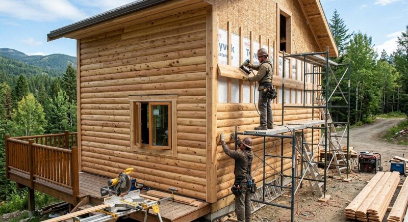 Log Siding Installation in Williamstown, MA