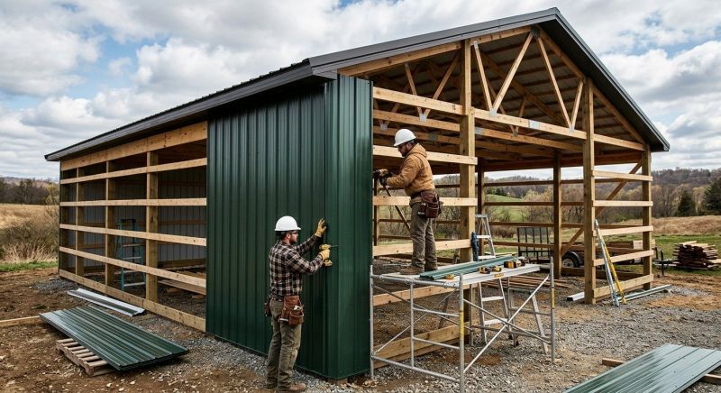 Pole Barn Siding Installation in Berkshire County, MA