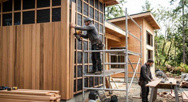 Wood Cladding Installation in East Greenbush, NY