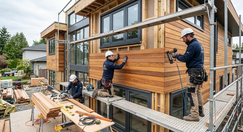 Wood Cladding Installation in North Adams, MA